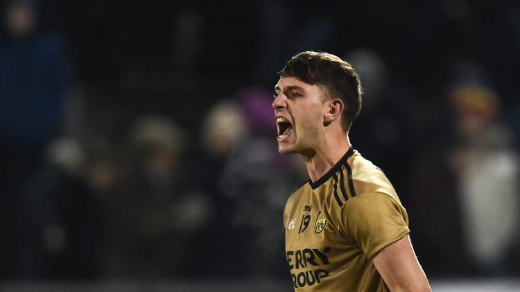 Kerry substitute Jack Savage celebrates at the final whistle.