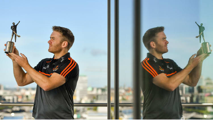 Noel McGrath pictured with his PwC GAA-GPA Hurler of the Month award for August.