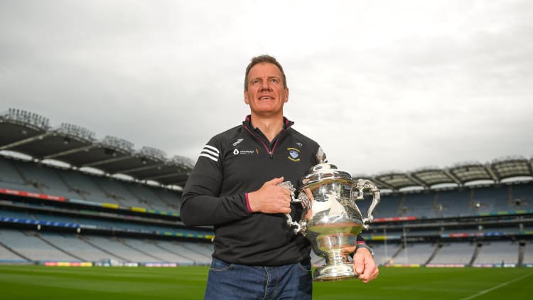 Westmeath manager Jack Cooney at a GAA media event ahead of this Sunday’s Tailteann Cup semi-finals double header at Croke Park in Dublin.