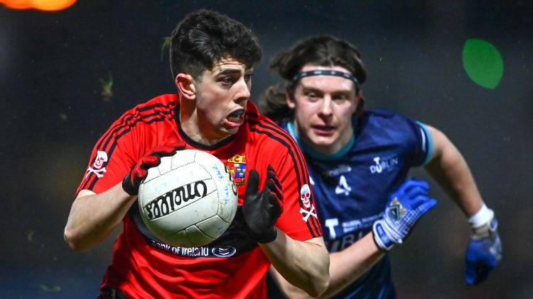 Dylan Geaney was on the mark with a game-changing goal for UCC in the first half of tonight's Sigerson Cup semi-final at Netwatch Cullen Park.