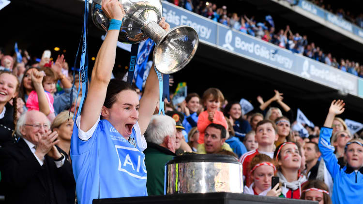 Sinead Aherne captained Dublin to All Ireland glory at Croke Park.