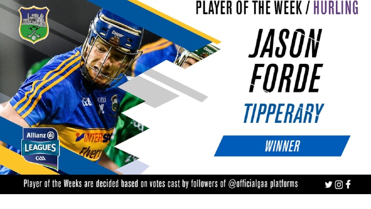 GAA.ie Hurler of the Week Jason Forde.