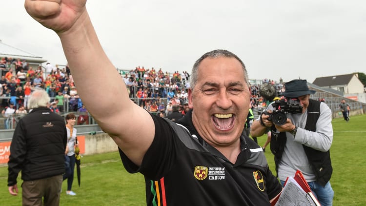 Carlow manager Turlough O Brien.