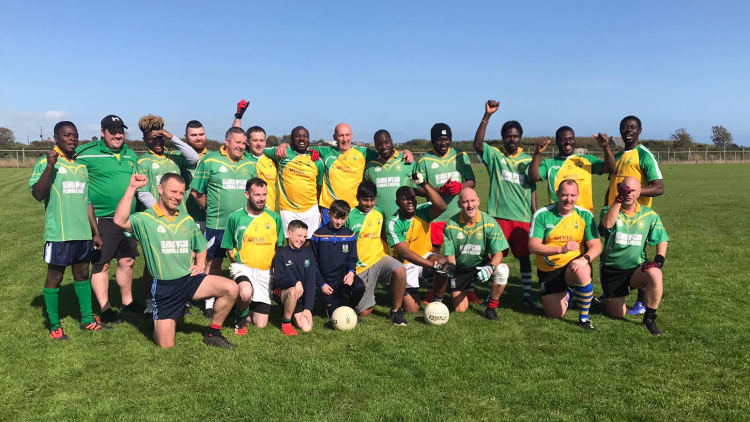 To mark GAA National Inclusive Fitness Day, Ardglass GAC held a social football match that saw the Ghanaian fishermen living in the village play on mixed teams.
