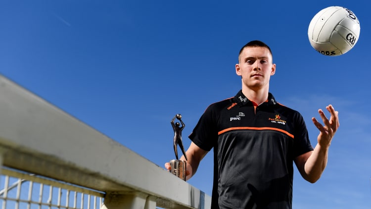 Con O'Callaghan pictured with his PwC GAA/GPA Hurler of the Month award for August.