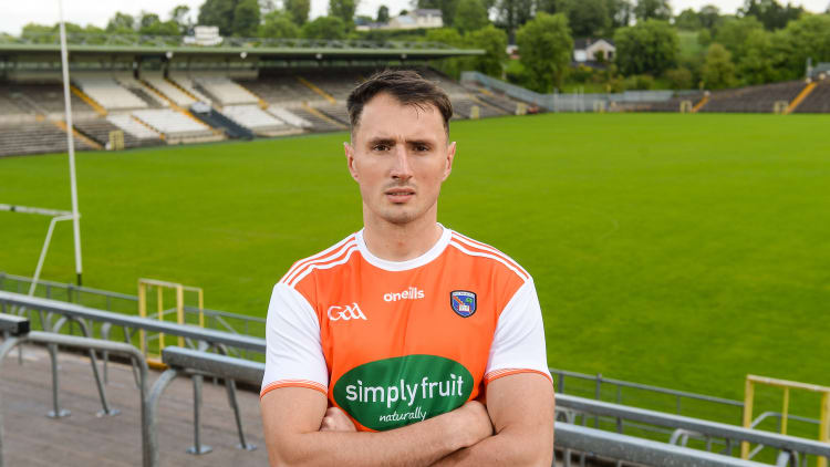 Armagh footballer Stephen Sheridan pictured at a media event ahead of Saturday's All Ireland SFC Round Two Qualifier against Monaghan.