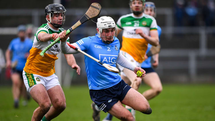 Andrew Dunphy of Dublin was a significant factor in Mattie Kenny's side shoring up their defence in the second half of this afternoon's Walsh Cup tie against Offaly at St. Brendan's Park in Birr, Offaly