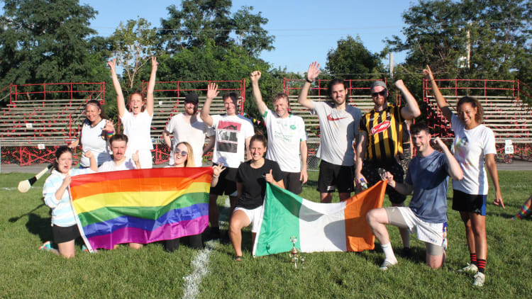 The Great Whites took home the Hurling/Camogie trophy at the Montreal Shamrocks Pride Games Day Tournament.