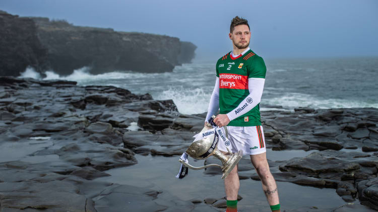 Pictured is Mayo footballer, Padraig O’Hora, at the launch of the Allianz Leagues, which return this weekend. The beginning of the Allianz Leagues represents the dawning of new possibilities for the season ahead, with the Allianz Leagues standings determining which counties will compete for the Sam Maguire and Tailteann Cups.