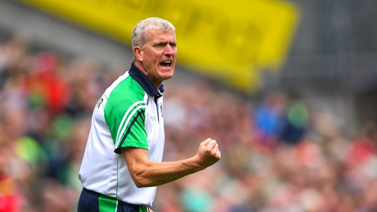 Limerick manager John Kiely pictured during the dramatic game at Croke Park.