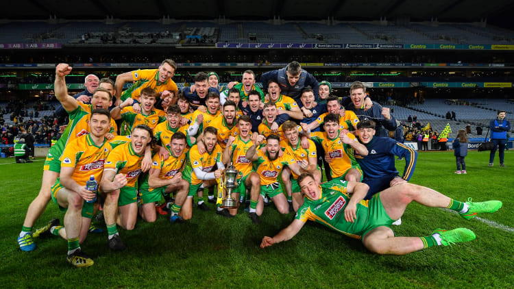Corofin players celebrate following their AIB All Ireland Senior Club Football Championship win at Croke Park.