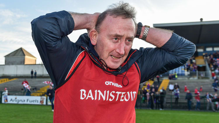 Padraig Pearses manager Pat Flanagan following the 2019 Roscommon SFC final victory.