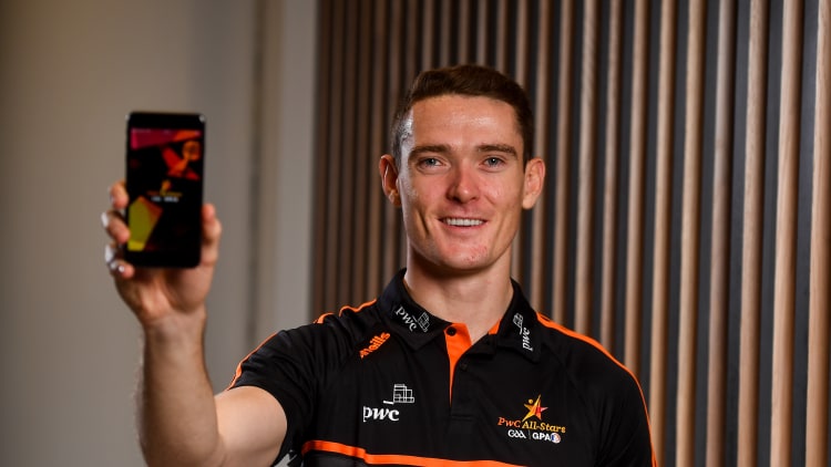 2018 PwC Player of the Year in football Brian Fenton was given a demonstration of the improved PwC All-Stars app at their head offices in Dublin yesterday.