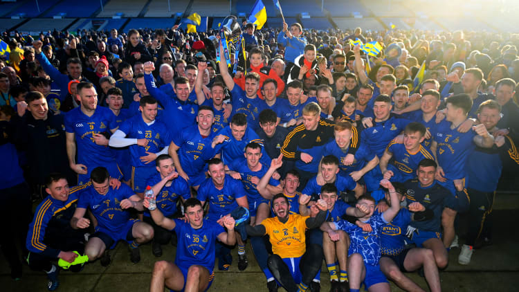 St Finbarr's players and supporters celebrating at Semple Stadium.