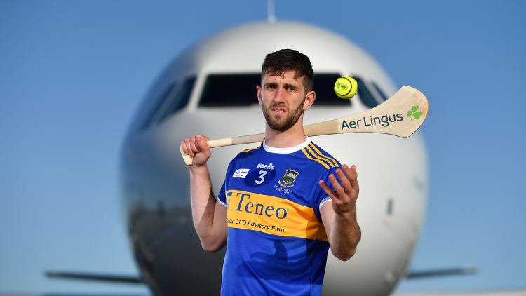 Barry Heffernan pictured at the Aer Lingus Super 11's Jersey launch at Dublin Airport.