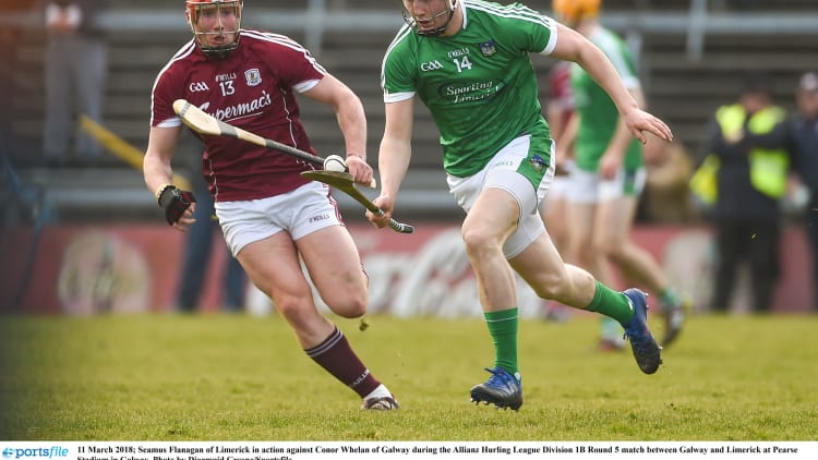 Seamus Flanagan scored five points for Limerick against Galway.
