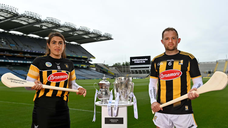 Padraig and Miriam Walsh of Kilkenny, pictured at the launch of the Littlewoods Ireland Camogie League final launch.