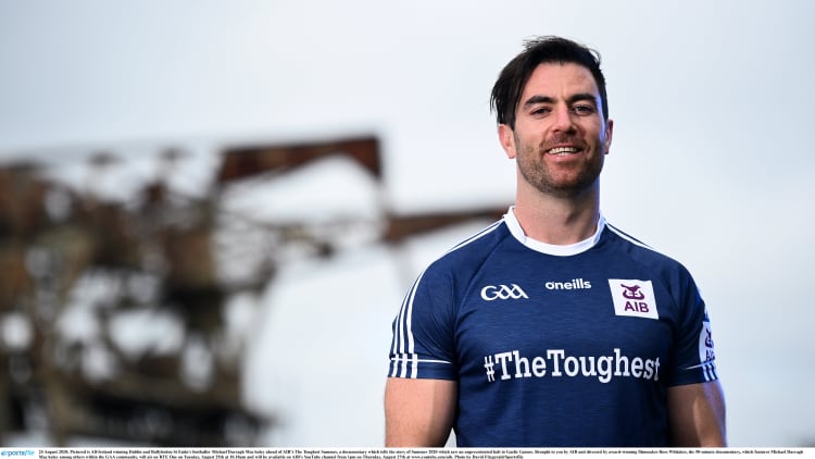 Pictured is All-Ireland winning Dublin and Ballyboden St Enda's footballer Michael Darragh Macauley ahead of AIB’s The Toughest Summer, a documentary which tells the story of Summer 2020 which saw an unprecedented halt to Gaelic Games.