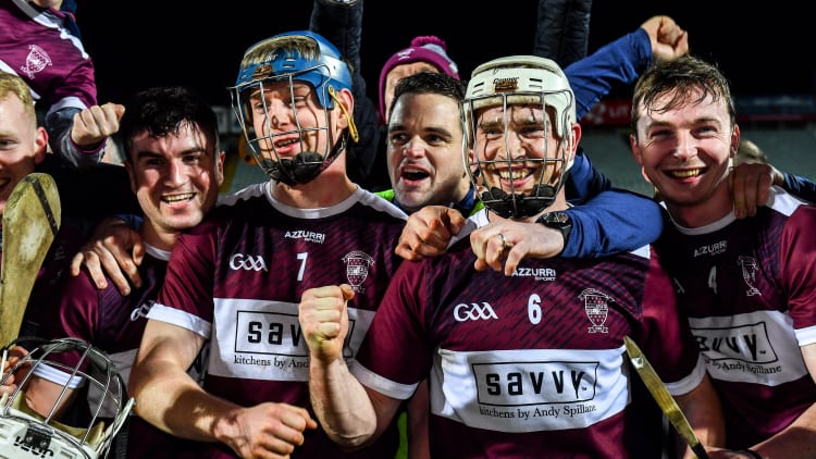 Borris-Ileigh players, including Brendan Maher, 6, celebrate after the AIB GAA Hurling All-Ireland Senior Club Championship semi-final between St Thomas' and Borris-Ileigh at LIT Gaelic Grounds in Limerick.