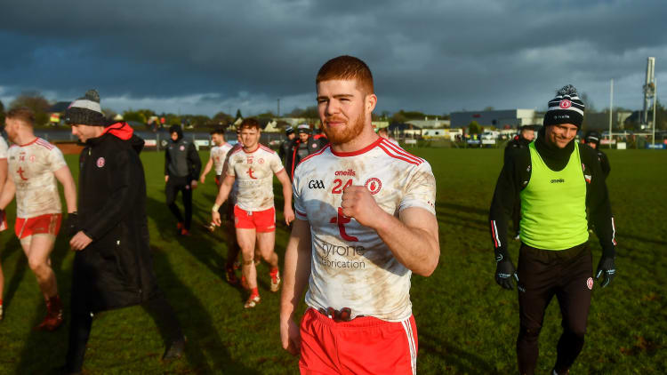 Cathal McShane pictured following Tyrone's Allianz Football League win over Kerry.