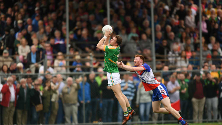 Leitrim captain Mícheál McWeeney in Connacht Senior Football Championship action against New York last year.