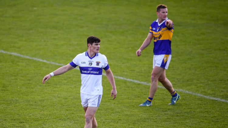 Diarmuid Connolly of St. Vincent's and Ciaran Kilkenny of Castleknock pictured during their Dublin SFC Quarter-Final clash at Parnell Park.