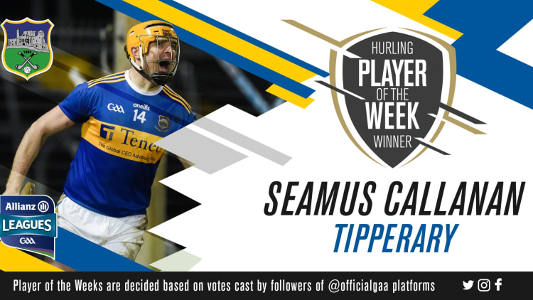 GAA.ie Hurler of the Week Seamus Callanan.
