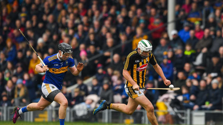 Padraig Walsh of Kilkenny in action against Willie Connors of Tipperary during the Allianz Hurling League Division 1A Round 4 match between Tipperary and Kilkenny at Semple Stadium in Thurles, Co Tipperary.