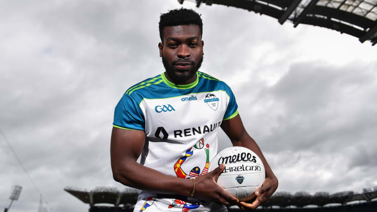 Westmeath footballer Boidu Sayeh pictured during the Renault GAA World Games 2019 Launch at Croke Park in Dublin.