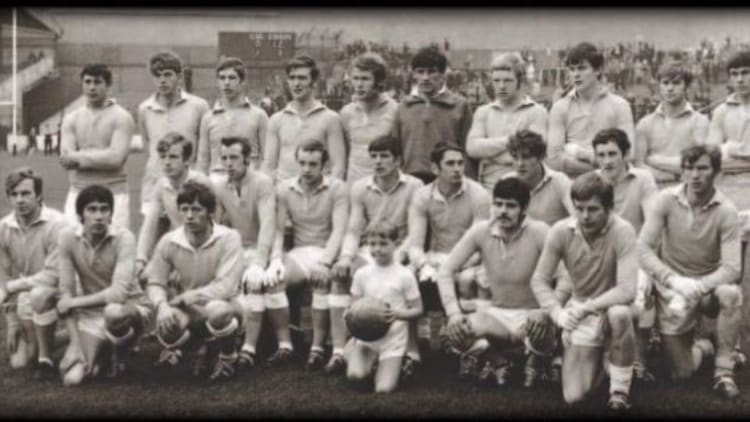 Antrim’s 1969 U-21 All-Ireland winning team pictured before the final with Roscommon at Croke Park.