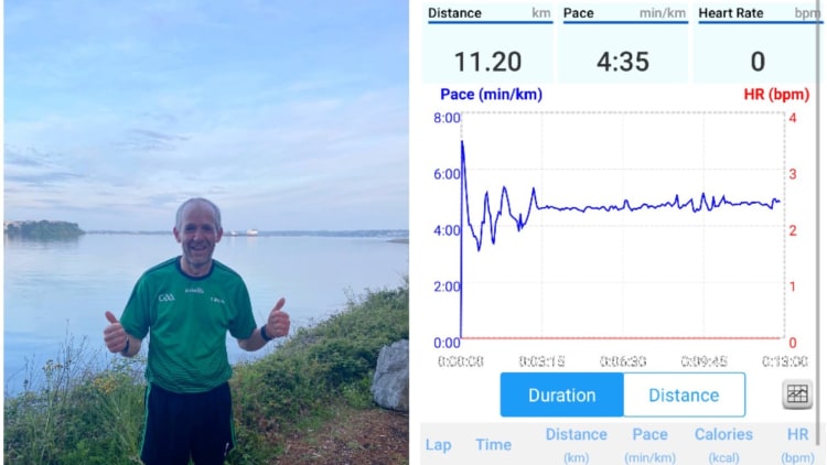 Cork referee, Cathal McAllister, set an impressive pace on his run for Pieta House this morning.