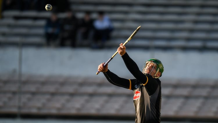 Kilkenny goalkeeper Eoin Murphy saves a late Dublin free during the 2020 Allianz Hurling League Division 1 Group B Round 1 match between Kilkenny and Dublin at UPMC Nowlan Park in Kilkenny.