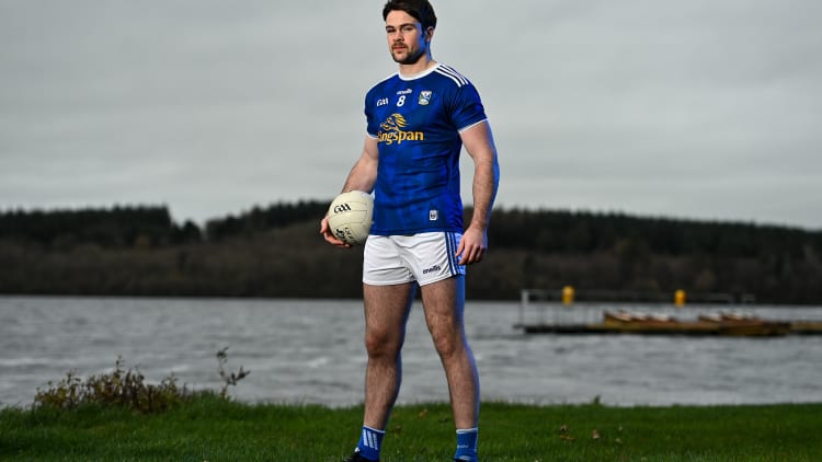 Thomas Galligan of Cavan stands for a portrait at Killykeen Forest Park in Cavan during the GAA Football All Ireland Senior Championship Series National Launch.