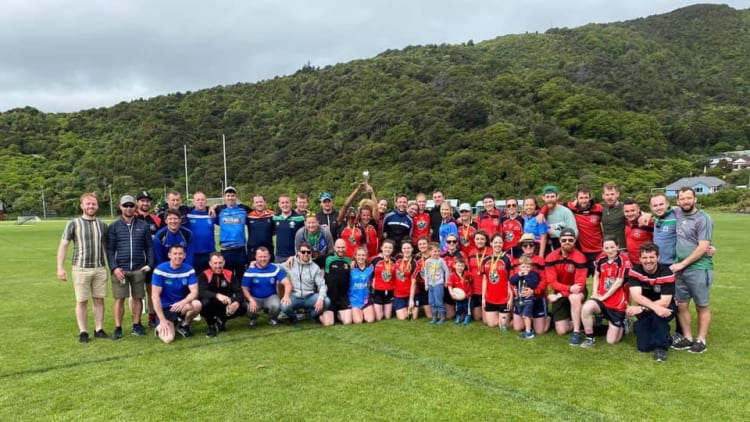 Canterbury GAA players pictured at the 2020 Wellington 7s tournament.