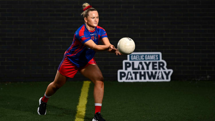 Meath and Dunboyne footballer Vikki Wall at the launch of the new Gaelic Games Player Pathway which is a new united approach to coaching and player development by the GAA, LGFA and Camogie Association that puts the club as the core.