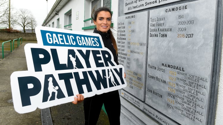 Davina Tobin of Kilkenny and Emeralds GAA Club at the launch of the new Gaelic Games Player Pathway which is a new united approach to coaching and player development by the GAA, LGFA and Camogie Association that puts the club as the core.