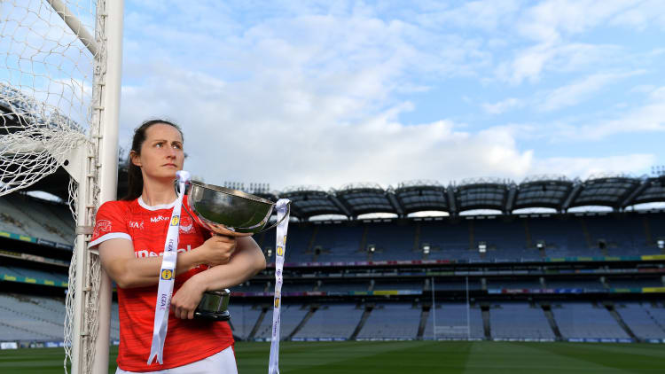 Division 1 Final captain Martina O'Brien of Cork in attendance during the Lidl Ladies National Football League Finals captains day at Croke Park in Dublin. The Lidl Ladies National Football League Division 1 & 2 Finals take place on Saturday, June 26, at Croke Park in Dublin. Kerry play Meath in the Division 2 Final at 5pm, followed by the Division 1 Final pairing of Cork and Dublin at 7.30pm. Both games will be shown live on TG4.