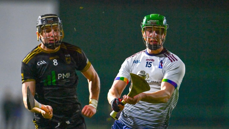 Michael Kiely, UL, and Josh McCarthy, TUS Midwest, in Electric Ireland Fitzgibbon Cup action.