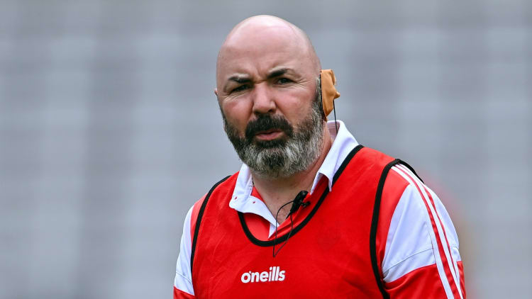 Cork manager Matthew Twomey before the Glen Dimplex Senior Camogie All-Ireland Championship Semi-Final match between Cork and Waterford at Croke Park in Dublin