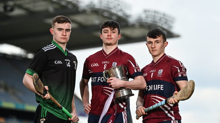 In attendance at the Masita All-Ireland Post Primary Schools Captains Call at Croke Park in Dublin were from left, Liam Garrigan of Colaiste Phadraig Lucan CBS, Ryan Stapleton and Cian O'Carroll of Colaiste na Trocaire Rathkeale.