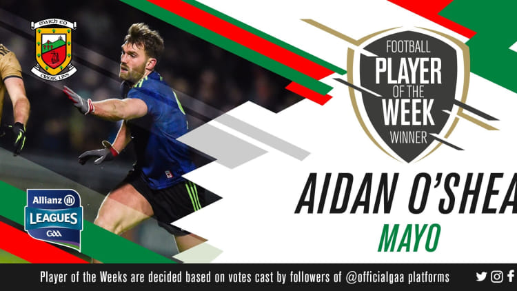 GAA.ie Footballer of the Week Aidan O'Shea.