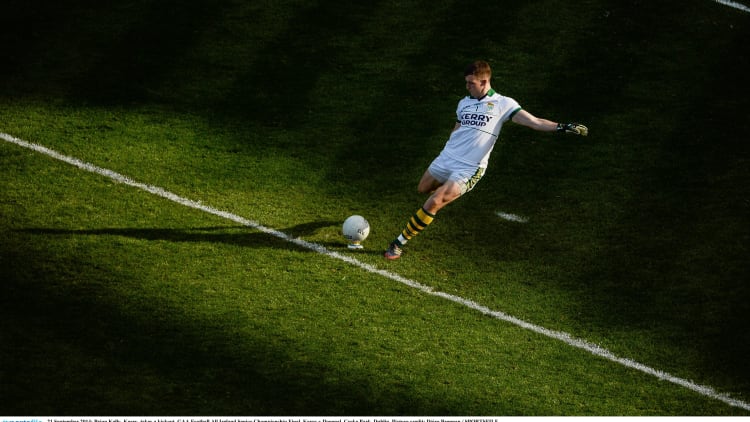 Brian Kelly in action during the 2014 All Ireland SFC Final at Croke Park.