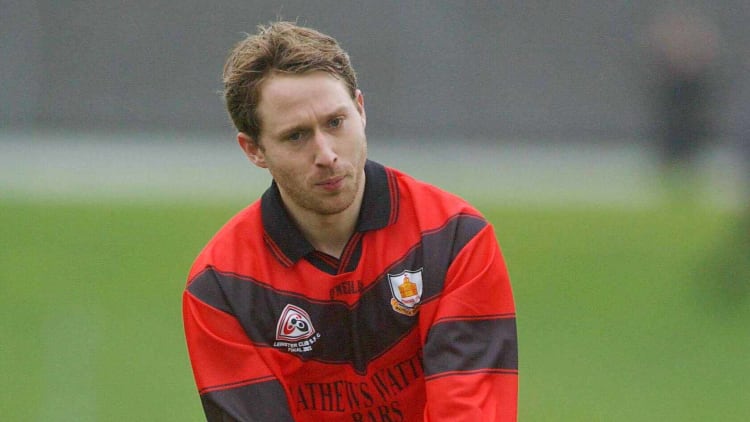 Niall Callan, in action during the 2002 AIB Leinster Club Football Championship, is now the Mattock Rangers manager.