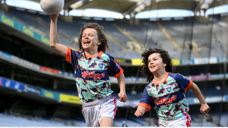 Brothers Paddy, age 13, left, and Tom Nolan, age 10, of St Brigids GAA Club in Castleknock, Dublin, at the launch of the 2021 Kellogg’s GAA Cúl Camps, in Croke Park, Dublin, as Kellogg celebrates the 10th year of the sponsorship. Starting on 28th June and running up to 27th August, the Kellogg’s GAA Cúl Camps offer children a healthy, fun and safe summer outdoor activity. For more information and to book now, visit www.gaa.ie/kelloggsculcamps.