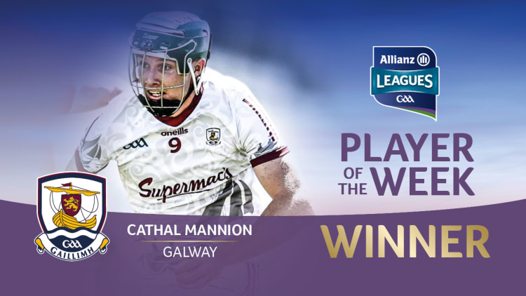 Galway's Cathal Mannion is the GAA.ie Hurler of the Week.