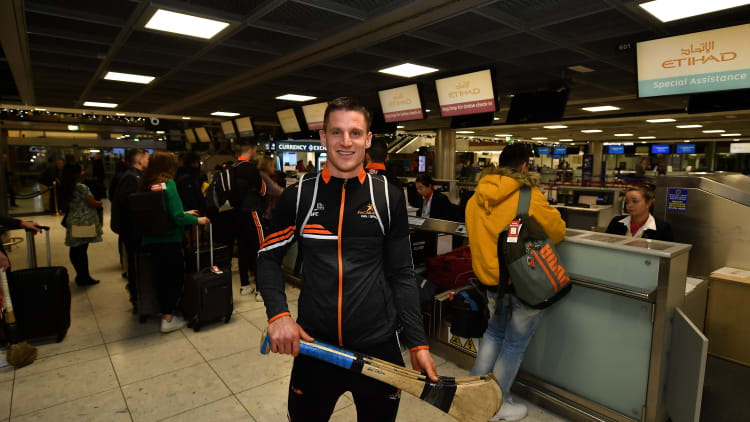 Clare hurler John Conlon in attendance at Dublin Airport prior to his departure on the PwC All Stars tour in Abu Dhabi.