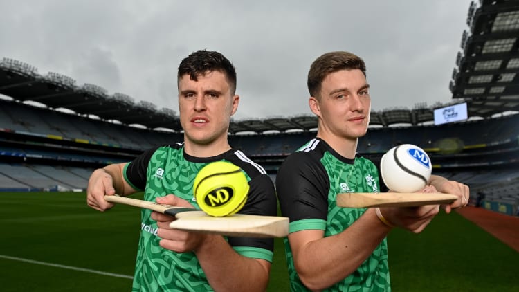 Kilcormac-Killoughey hurlers Cillian Kiely, left, and Cathal Kiely, who will both compete in the 2021 M.Donnelly GAA All-Ireland Poc Fada Finals in the Cooley Mountains on Saturday, September 25.