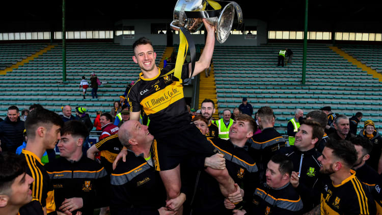Dr Crokes John Payne celebrates at Austin Stack Park in Tralee.