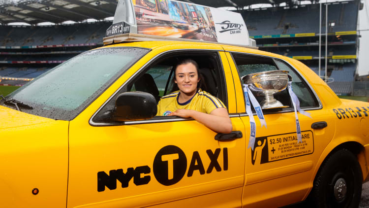 Sarah Healy pictured at Croke Park before the Liberty Insurance Camogie All-Stars tour to New York.