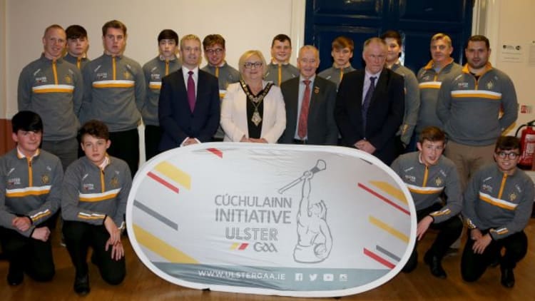 The Ballymoney Cúchulainns team who participated in the 2018 Ulster GAA Cúchulainn Initiative and represented Ulster at the 2018 All-Britain Championships in London.